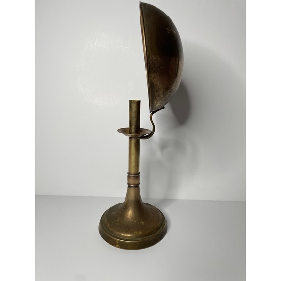 1960s vintage 19” sarreid brass candlestick‎ holder with reflector - Picture 2 of 5